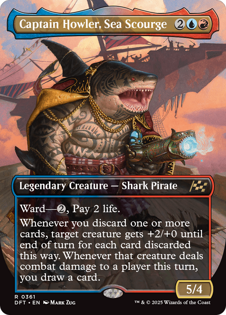 Captain Howler, Sea Scourge (Borderless) (-361) - Aetherdrift