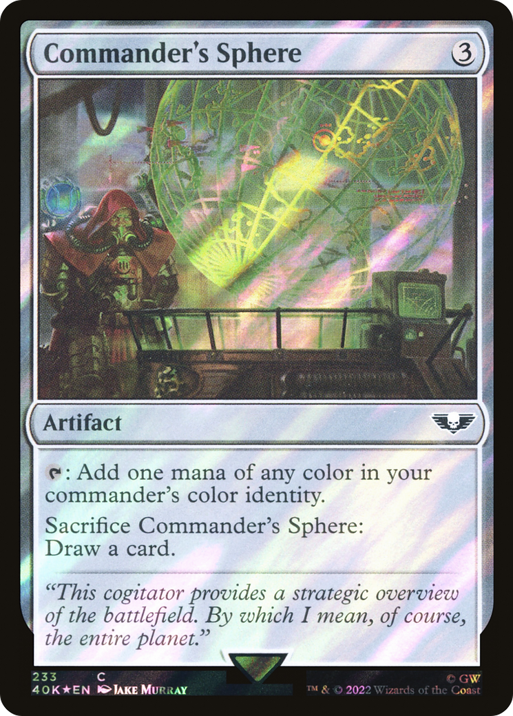 Commander's Sphere (233) (Surge Foil) [Universes Beyond: Warhammer 40,000]