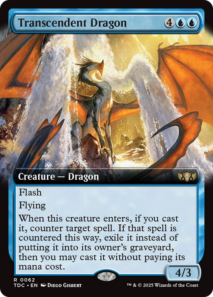 Transcendent Dragon (Extended Art) (TDC-062) - Commander: Tarkir: Dragonstorm
