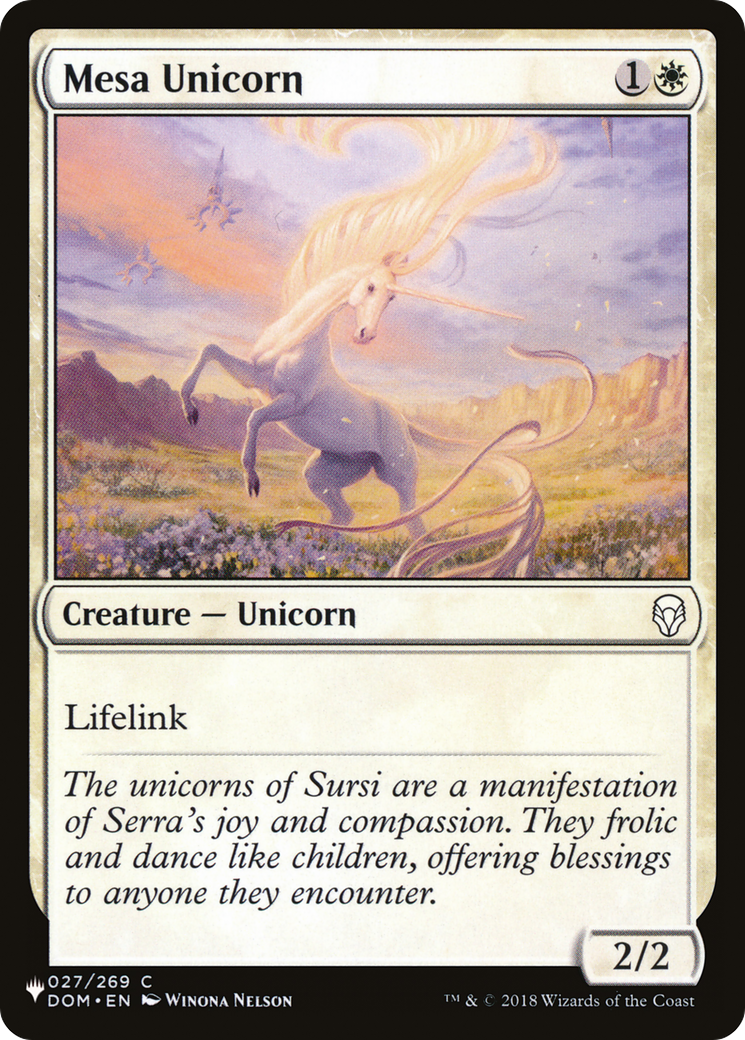 Mesa Unicorn (-027) - The List Reprints