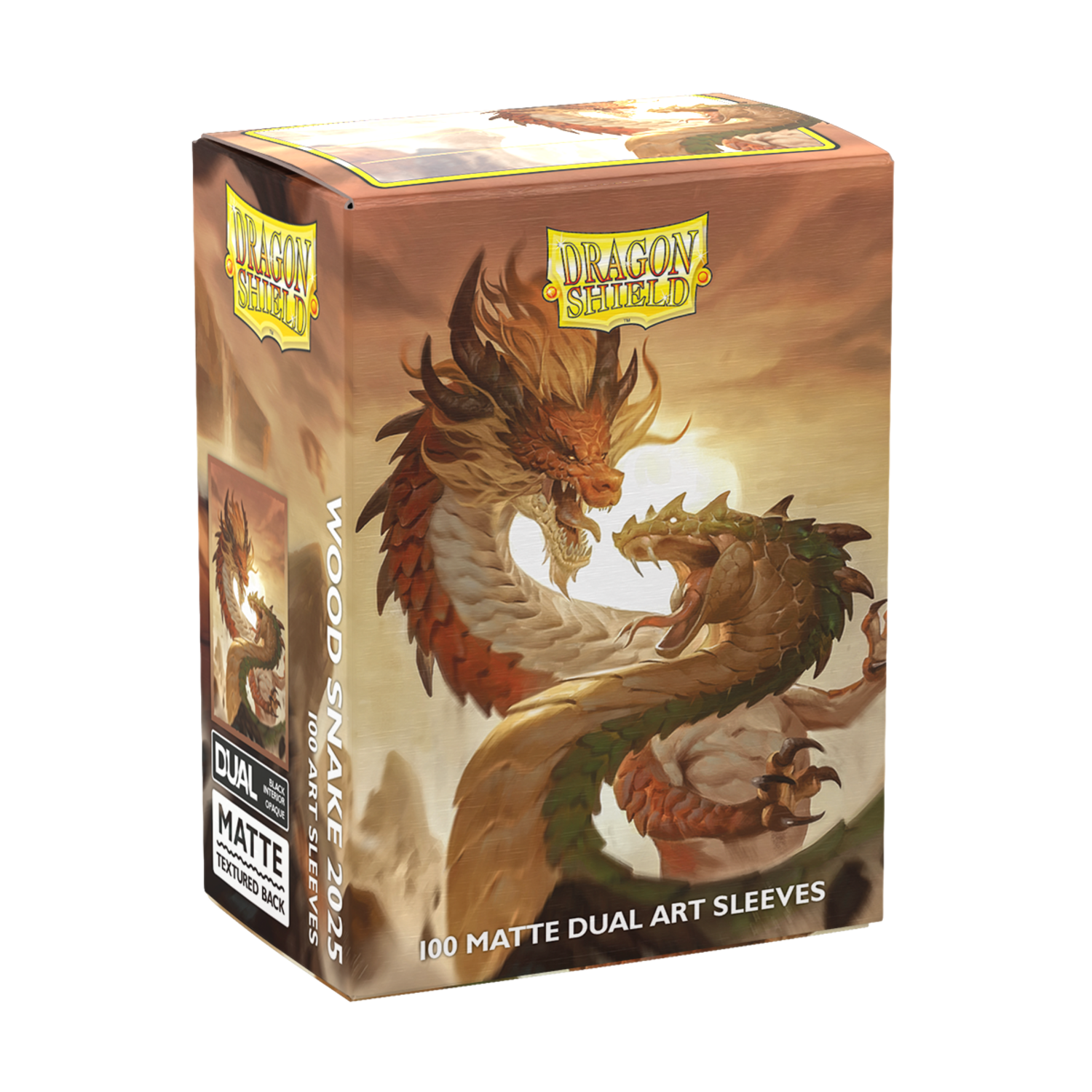 Dragon Shield: Standard 100ct Sleeves - Wood Dragon (Dual Matte)