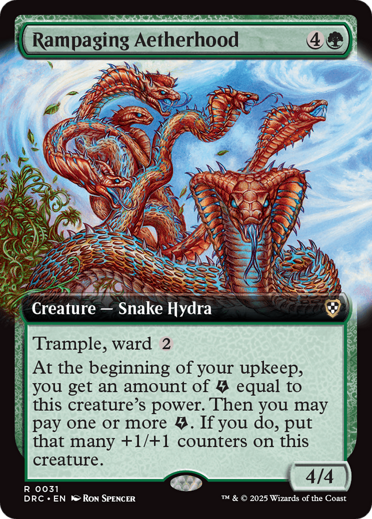 Rampaging Aetherhood (Extended Art) (-031) - Commander: Aetherdrift
