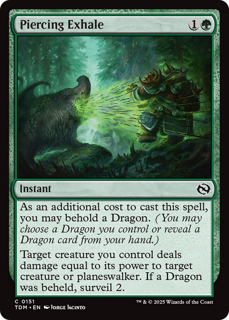 Piercing Exhale (TDM-151) - Tarkir: Dragonstorm Foil