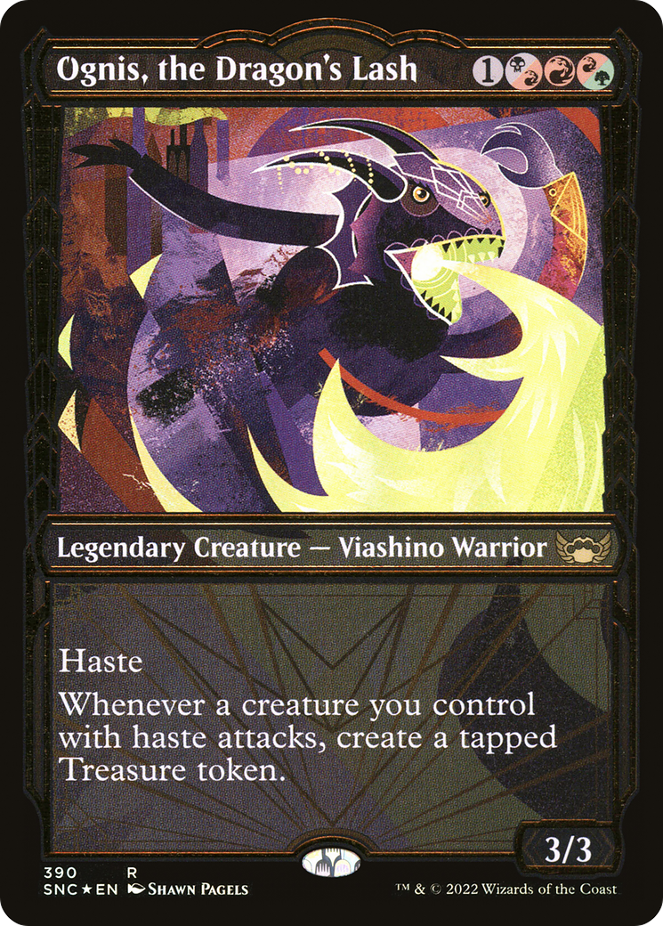 Ognis, the Dragon's Lash (Showcase Golden Age Gilded Foil) [Streets of New Capenna]