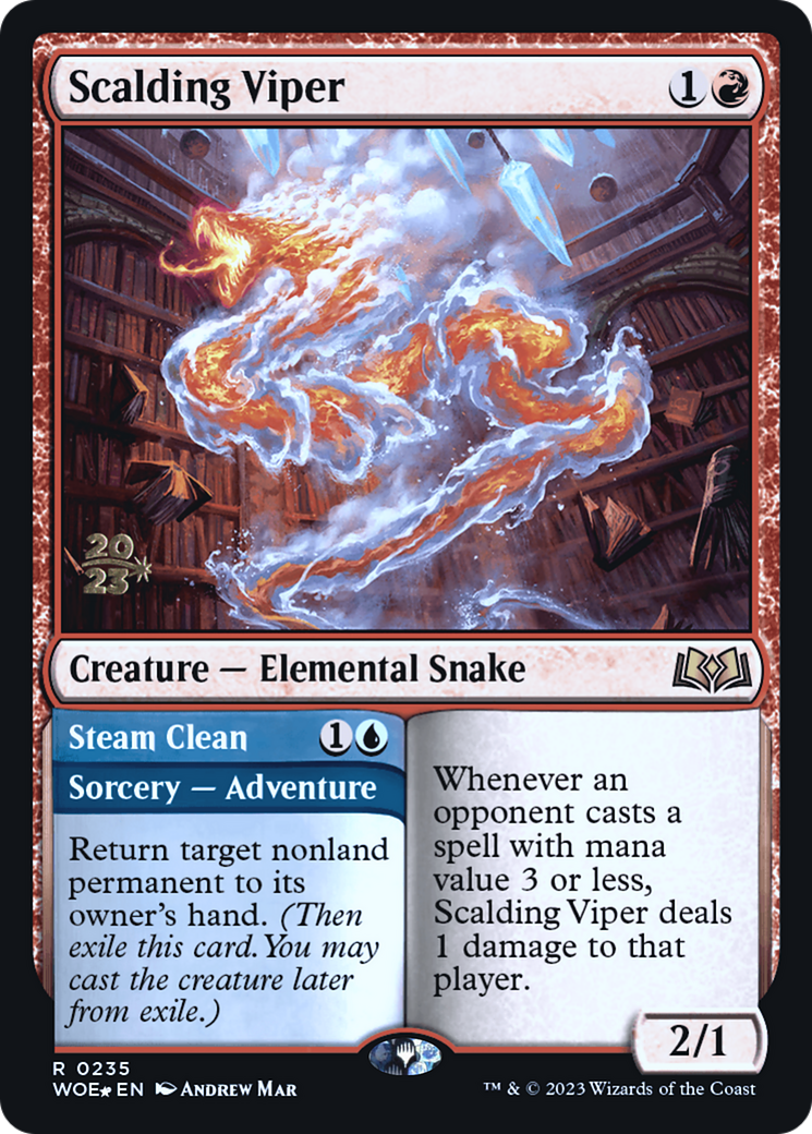 Scalding Viper [Wilds of Eldraine Prerelease Promos]