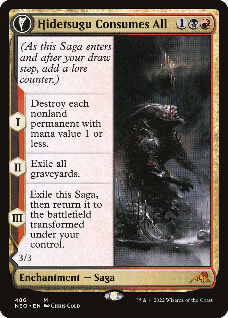 Hidetsugu Consumes All // Vessel of the All-Consuming (Extended Art) [Kamigawa: Neon Dynasty]