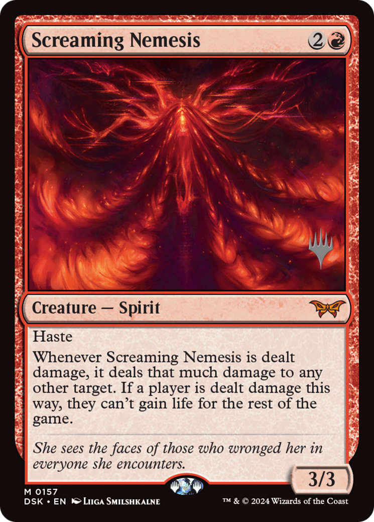 Screaming Nemesis (PPDSK-157P) - Duskmourn: House of Horror Promos Foil