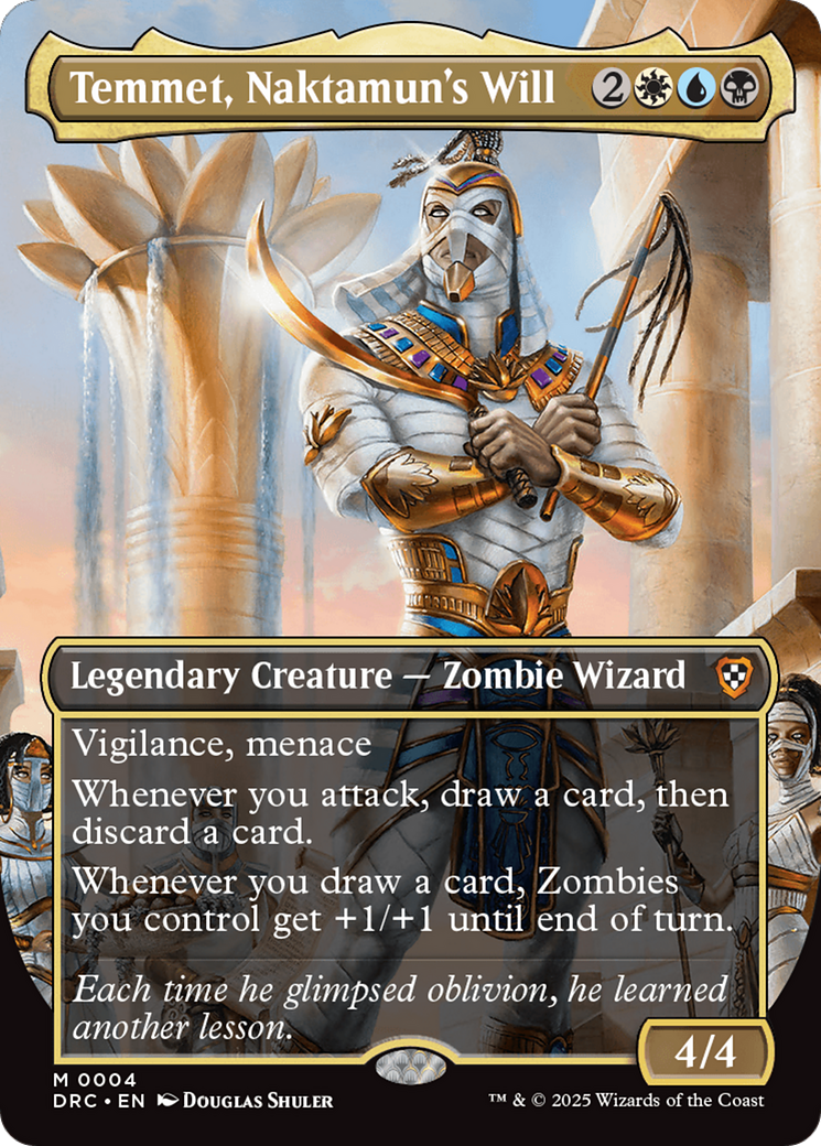 Temmet, Naktamun's Will (Borderless) (-004) - Commander: Aetherdrift