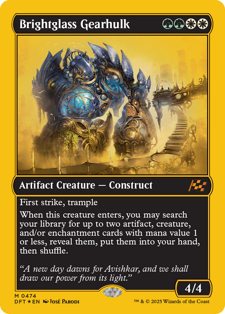 Brightglass Gearhulk (First-Place Foil) (-474) - Aetherdrift