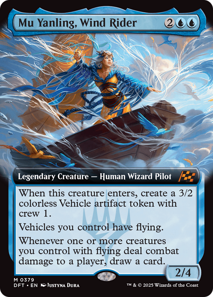 Mu Yanling, Wind Rider (Extended Art) (DFT-379) - Aetherdrift Foil
