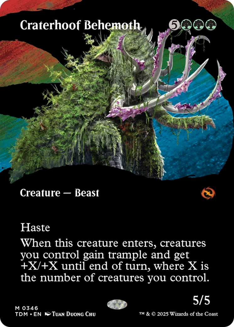Craterhoof Behemoth (Borderless) (TDM-346) - Tarkir: Dragonstorm