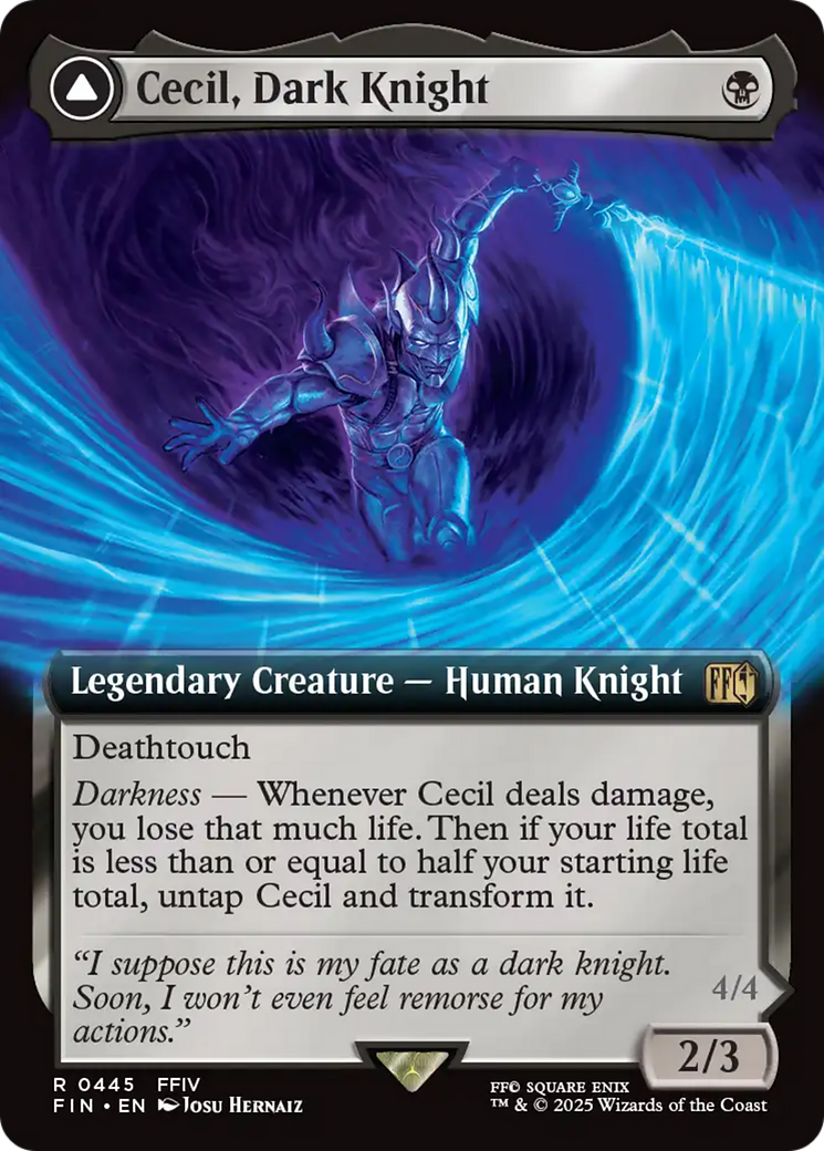 Cecil, Dark Knight // Cecil, Redeemed Paladin (FIN-445) - FINAL FANTASY: (Extended Art) Foil