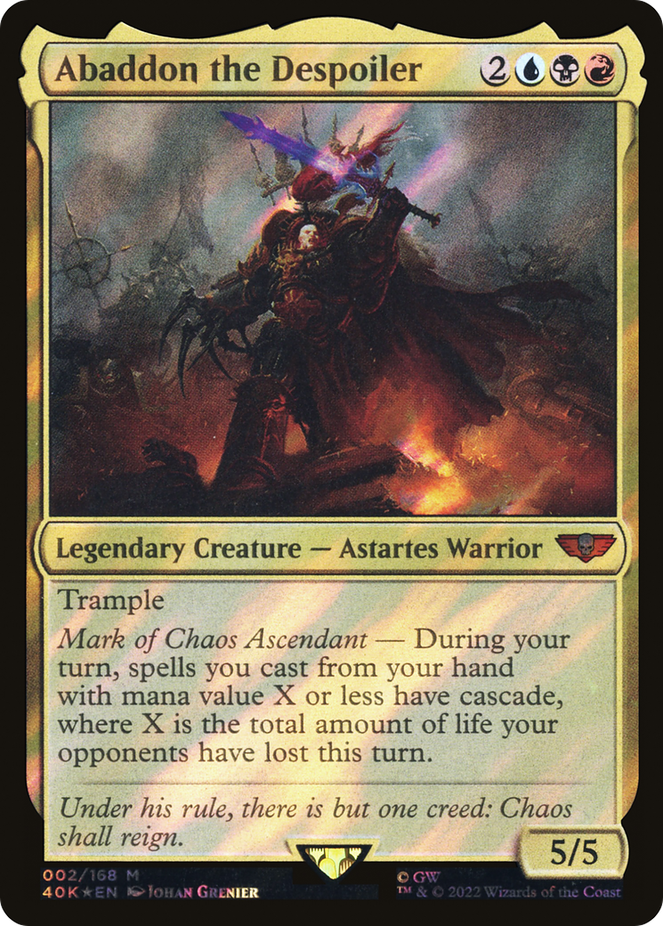 Abaddon the Despoiler (Surge Foil) [Universes Beyond: Warhammer 40,000]