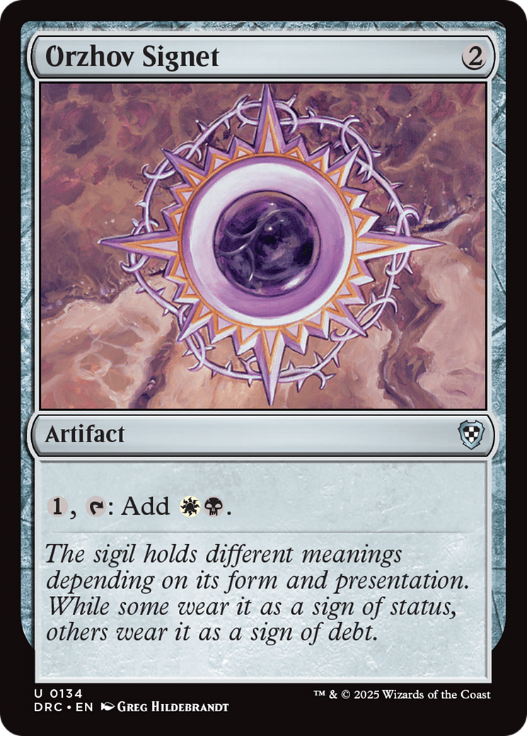 Orzhov Signet (-134) - Commander: Aetherdrift