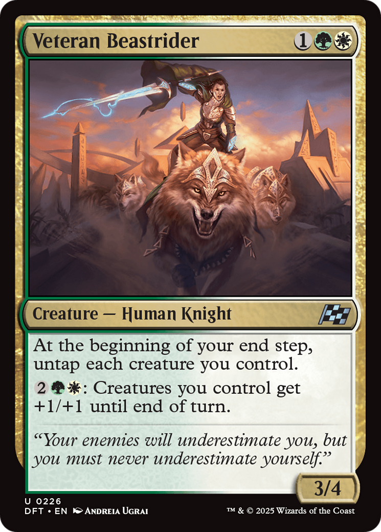 Veteran Beastrider (-226) - Aetherdrift Foil