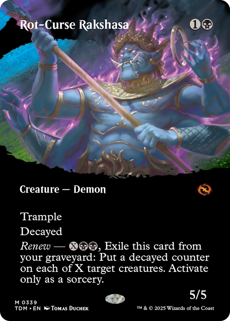 Rot-Curse Rakshasa (Borderless) (TDM-339) - Tarkir: Dragonstorm Foil