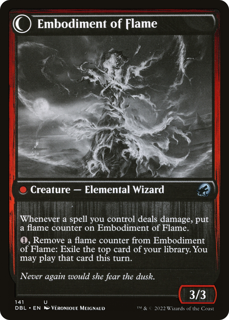 Flame Channeler // Embodiment of Flame (DBL-141) - Innistrad: Double Feature: (Double Faced Transform) Foil