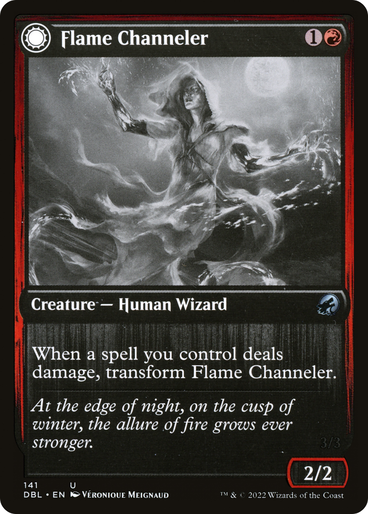 Flame Channeler // Embodiment of Flame (DBL-141) - Innistrad: Double Feature: (Double Faced Transform) Foil