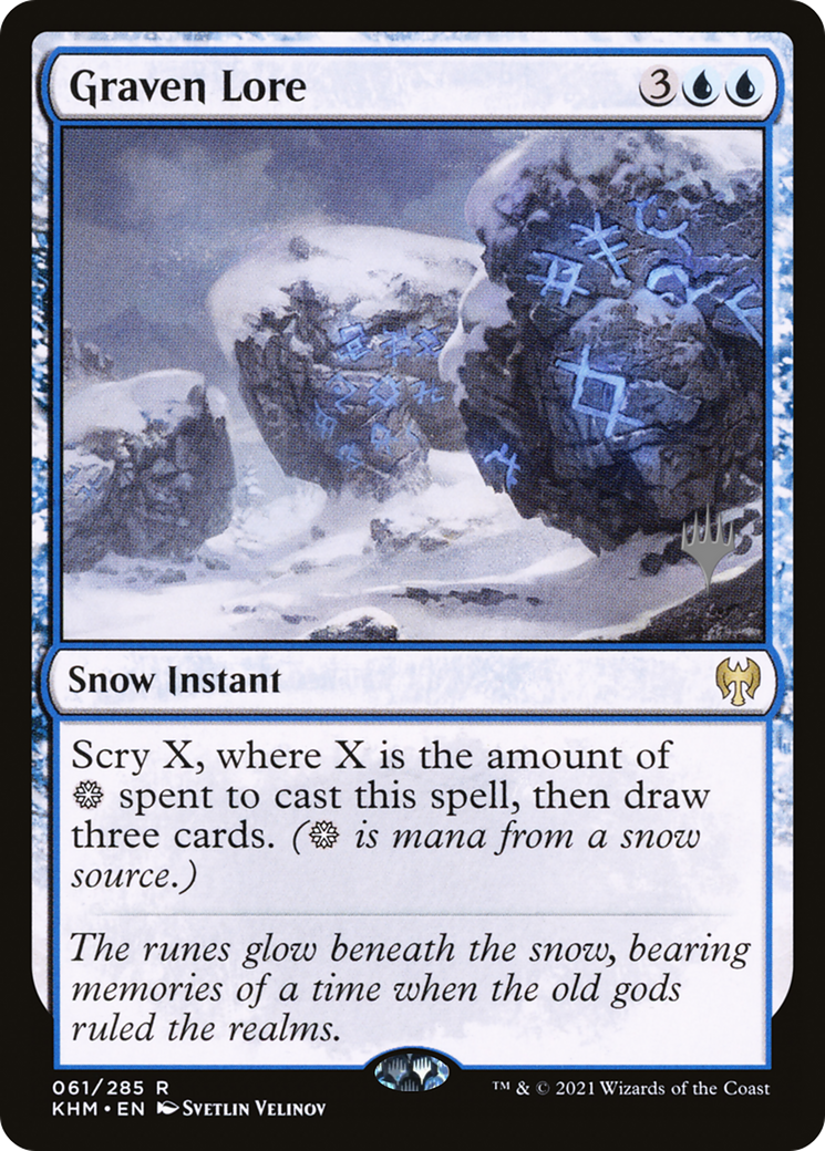 Graven Lore (PPKHM-61P) - Kaldheim Promos: (snow) Foil