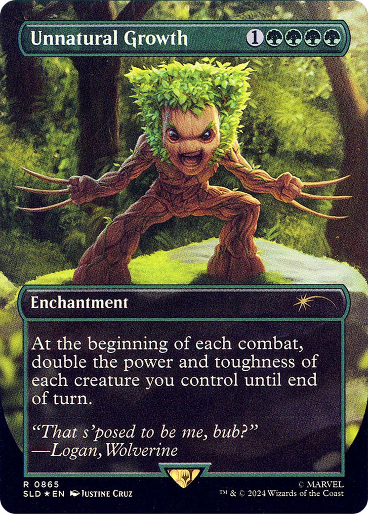 Unnatural Growth (Rainbow Foil) (-865) - Secret Lair Drop Series Foil