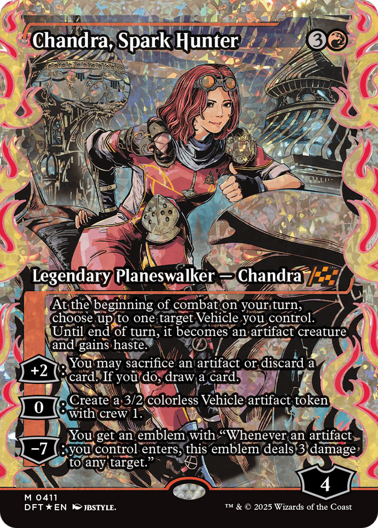 Chandra, Spark Hunter (Showcase) (Fracture Foil) (-411) - Aetherdrift