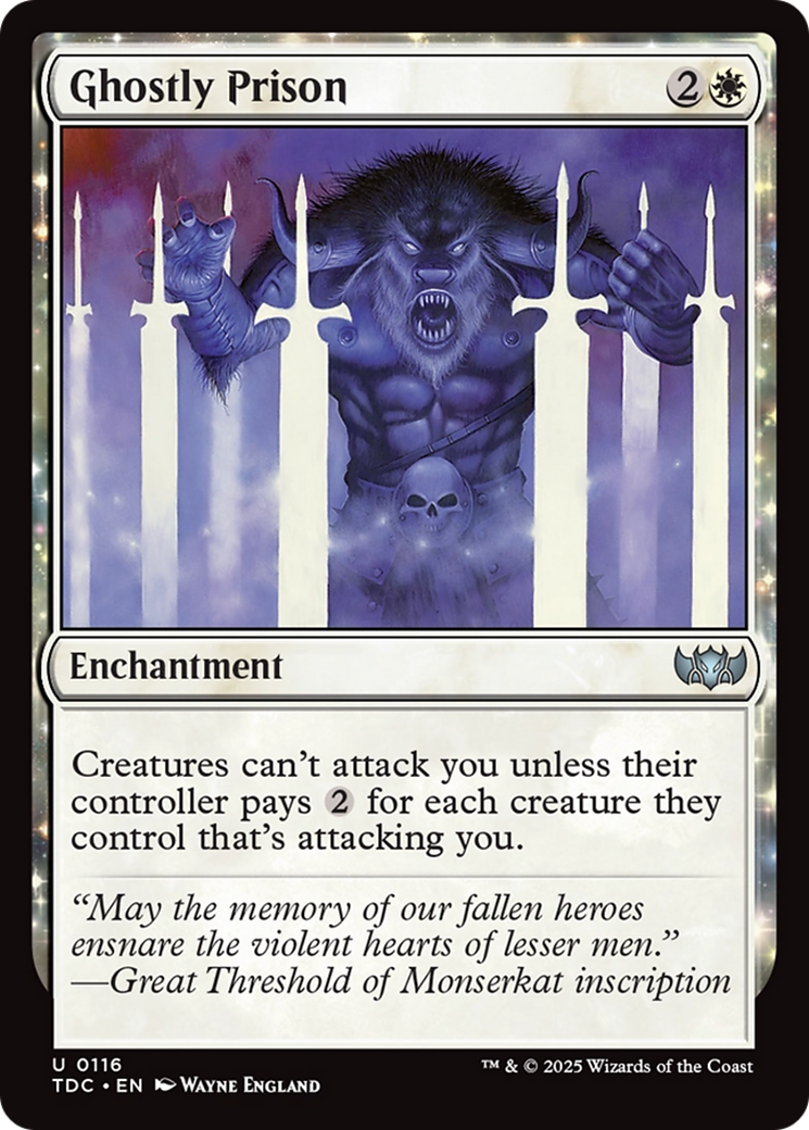 Ghostly Prison (TDC-116) - Commander: Tarkir: Dragonstorm