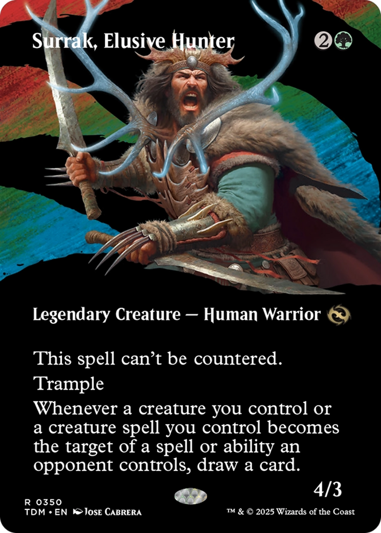 Surrak, Elusive Hunter (Borderless) (TDM-350) - Tarkir: Dragonstorm