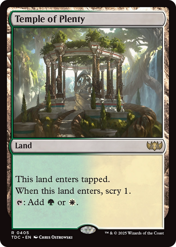 Temple of Plenty (TDC-405) - Commander: Tarkir: Dragonstorm