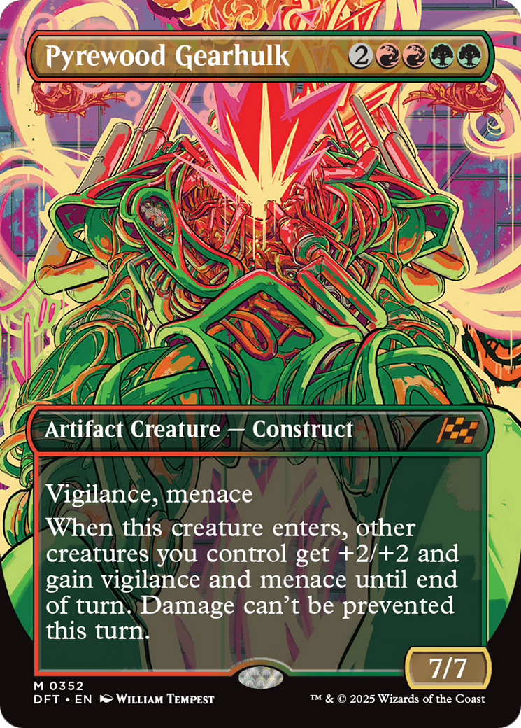 Pyrewood Gearhulk (Borderless) (-352) - Aetherdrift Foil