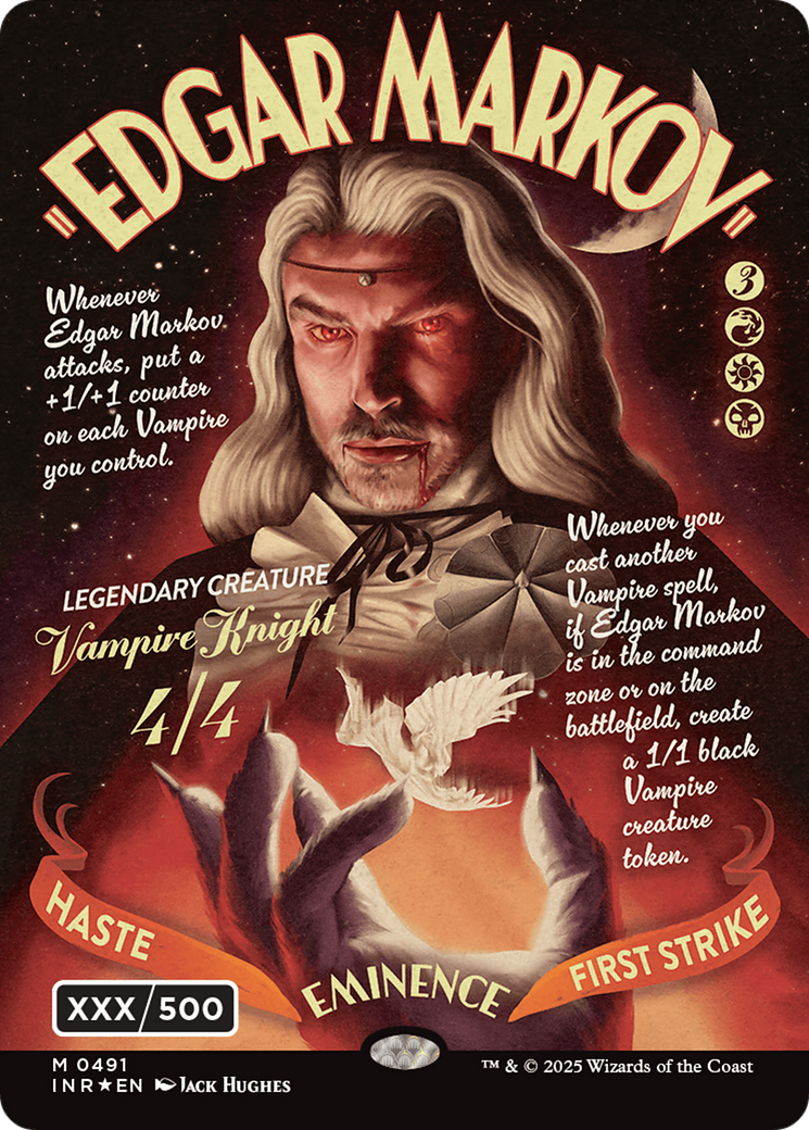 Edgar Markov (Showcase) (Serial Numbered) (Double Rainbow Foil) (INR-491) - Innistrad Remastered Foil