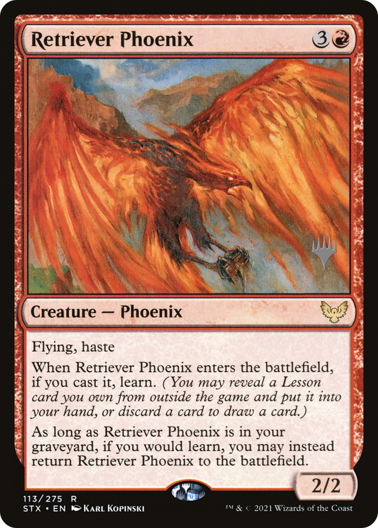 Retriever Phoenix (PPSTX-113P) - Strixhaven: School of Mages Promos Foil