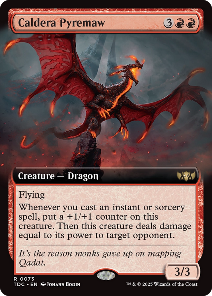 Caldera Pyremaw (Extended Art) (TDC-073) - Commander: Tarkir: Dragonstorm