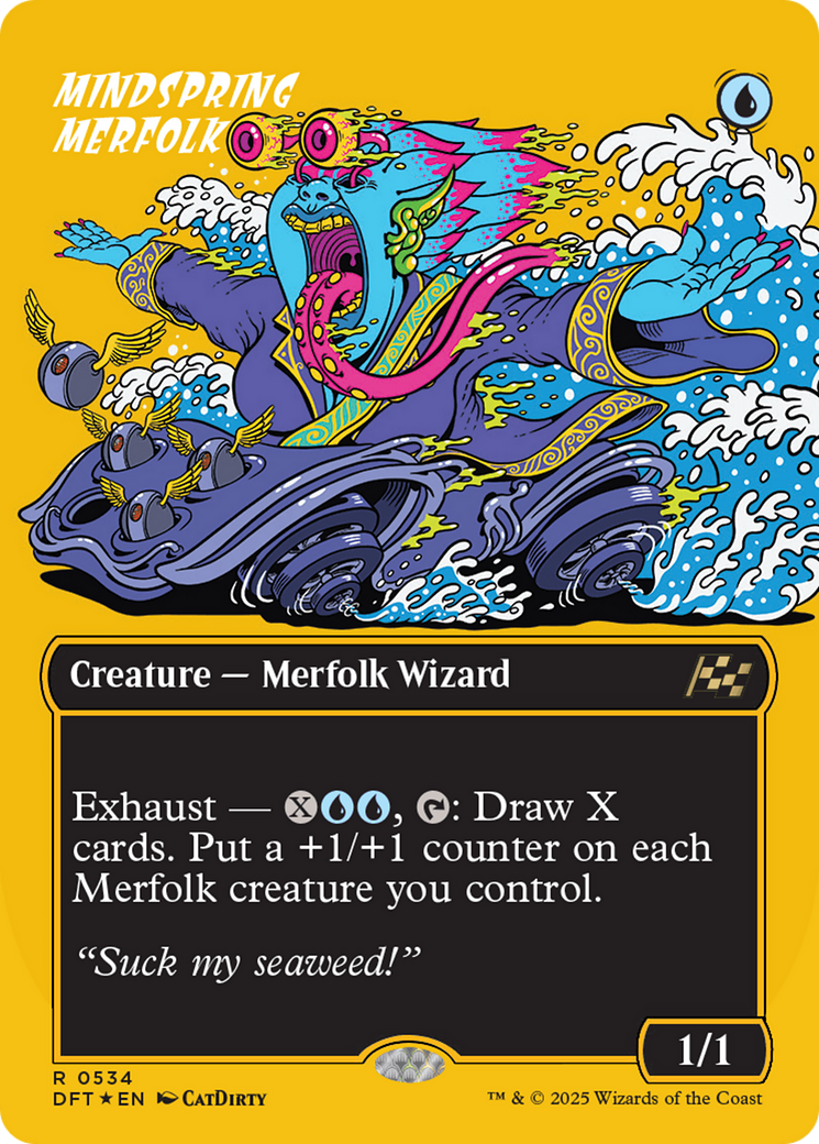 Mindspring Merfolk (Borderless) (First-Place Foil) (-534) - Aetherdrift