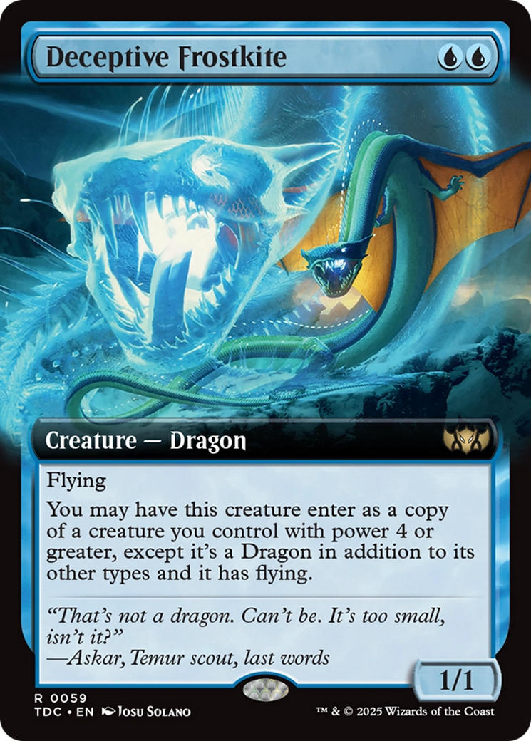 Deceptive Frostkite (Extended Art) (TDC-059) - Commander: Tarkir: Dragonstorm