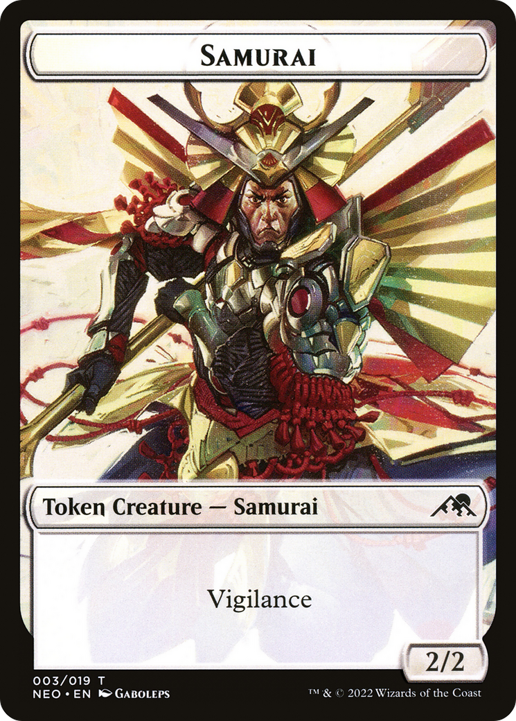 Samurai (NEO-003) - Kamigawa: Neon Dynasty Tokens Foil