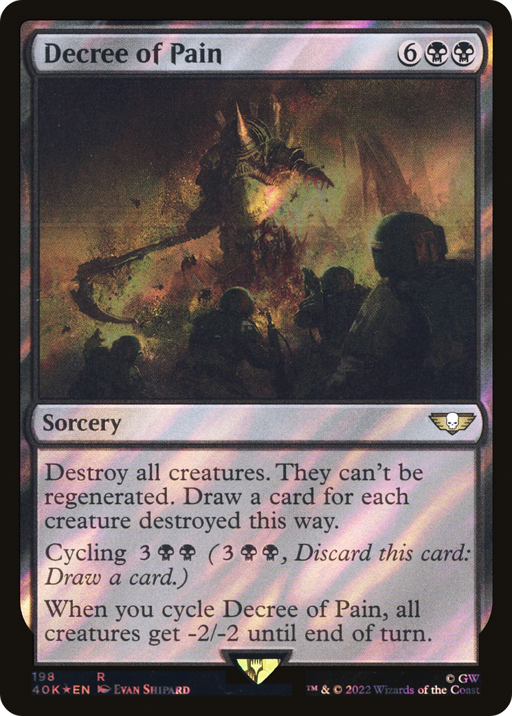 Decree of Pain (Surge Foil) [Universes Beyond: Warhammer 40,000]