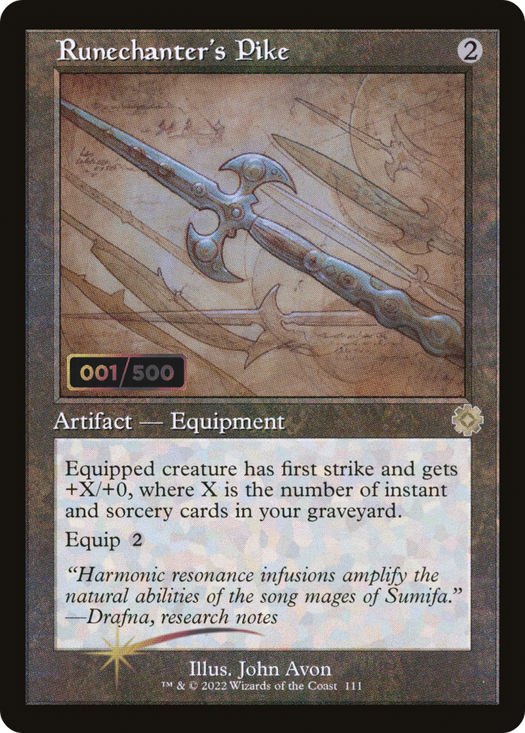 Runechanter's Pike (Retro Schematic) (Serial Numbered) [The Brothers' War Retro Artifacts]