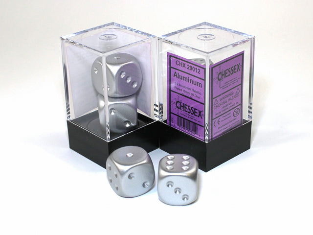 Chessex - 2 Piece D6 - Aluminum Plated