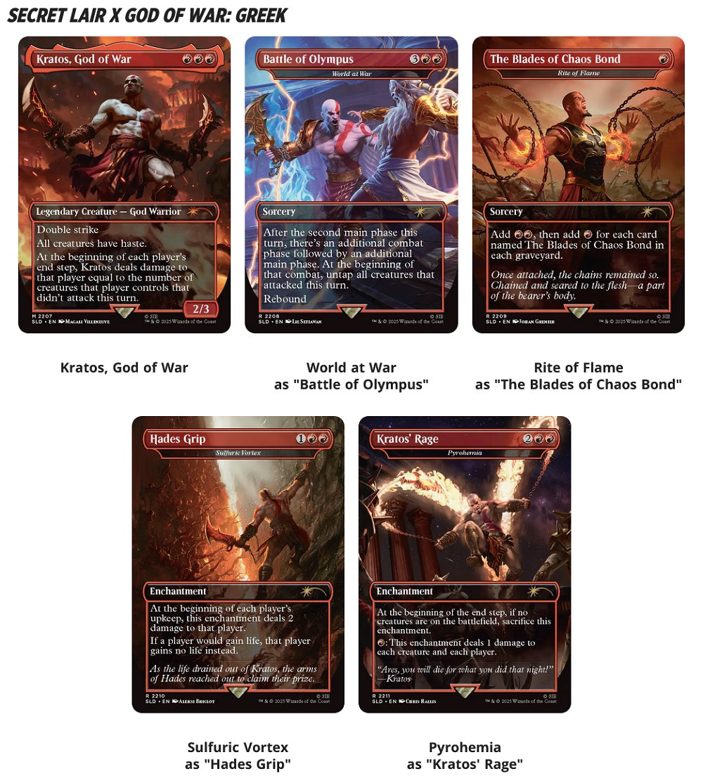 MTG Secret Lair Playstation - God of War: Vengeance Regular
