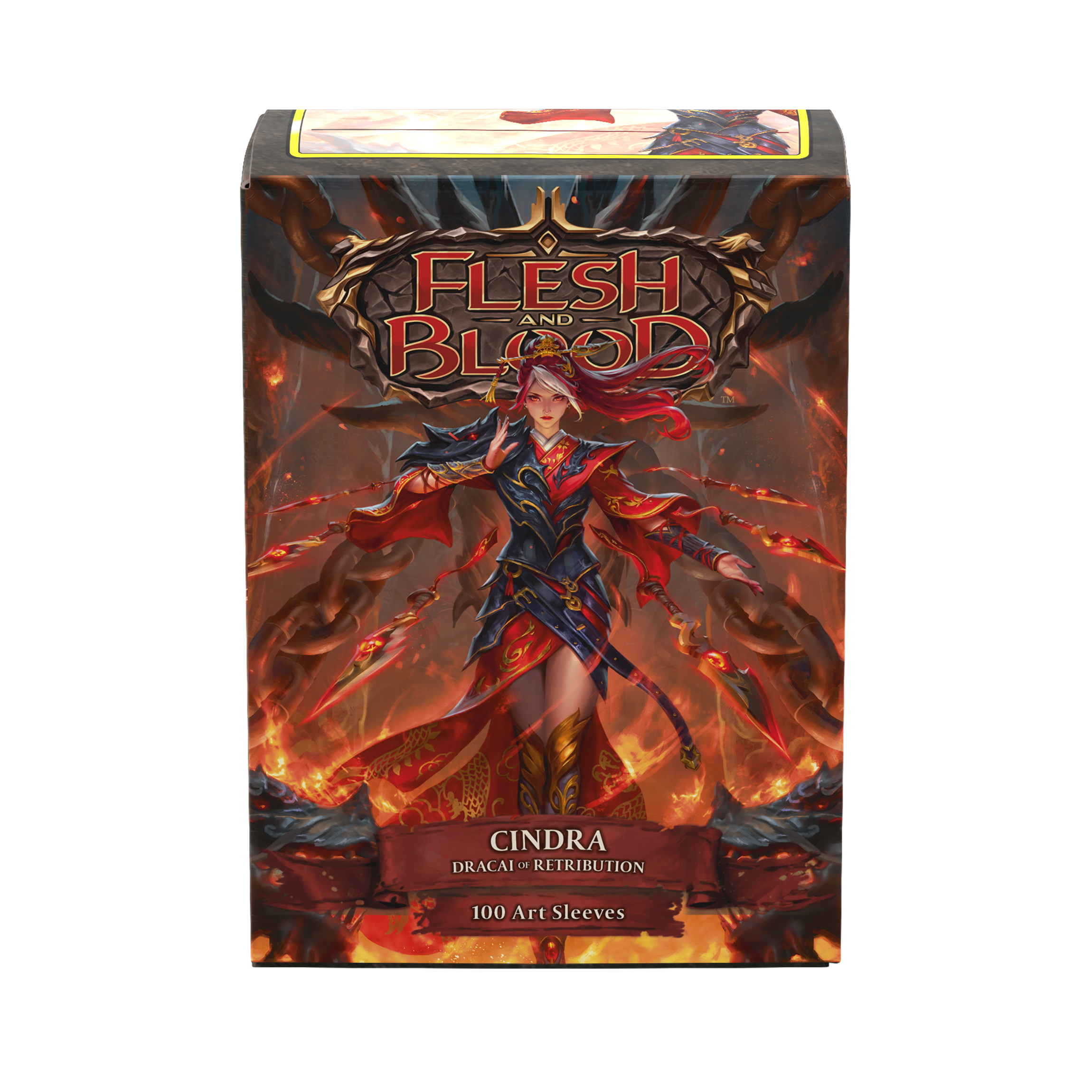Dragon Shield - 100 ct - Cindra, Dracai Of Retribution Flesh and Blood Sleeves