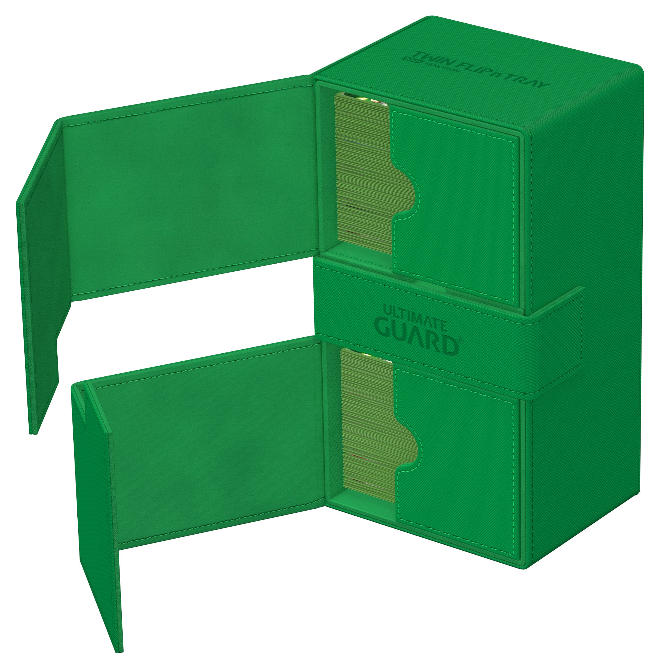 Ultimate Guard - Twin Flip’N’Tray Xenoskin 200+ Monocolour Green