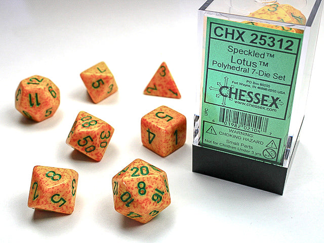 Chessex - 7 Piece Dice Set - Speckled Lotus