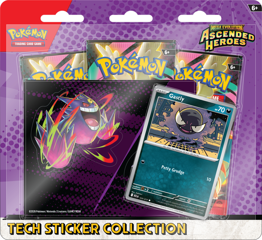 Pokemon - Mega Evolution - Ascended Heroes - Tech Sticker Collection - Ghastly (Pre-Order) (Jan 30th)