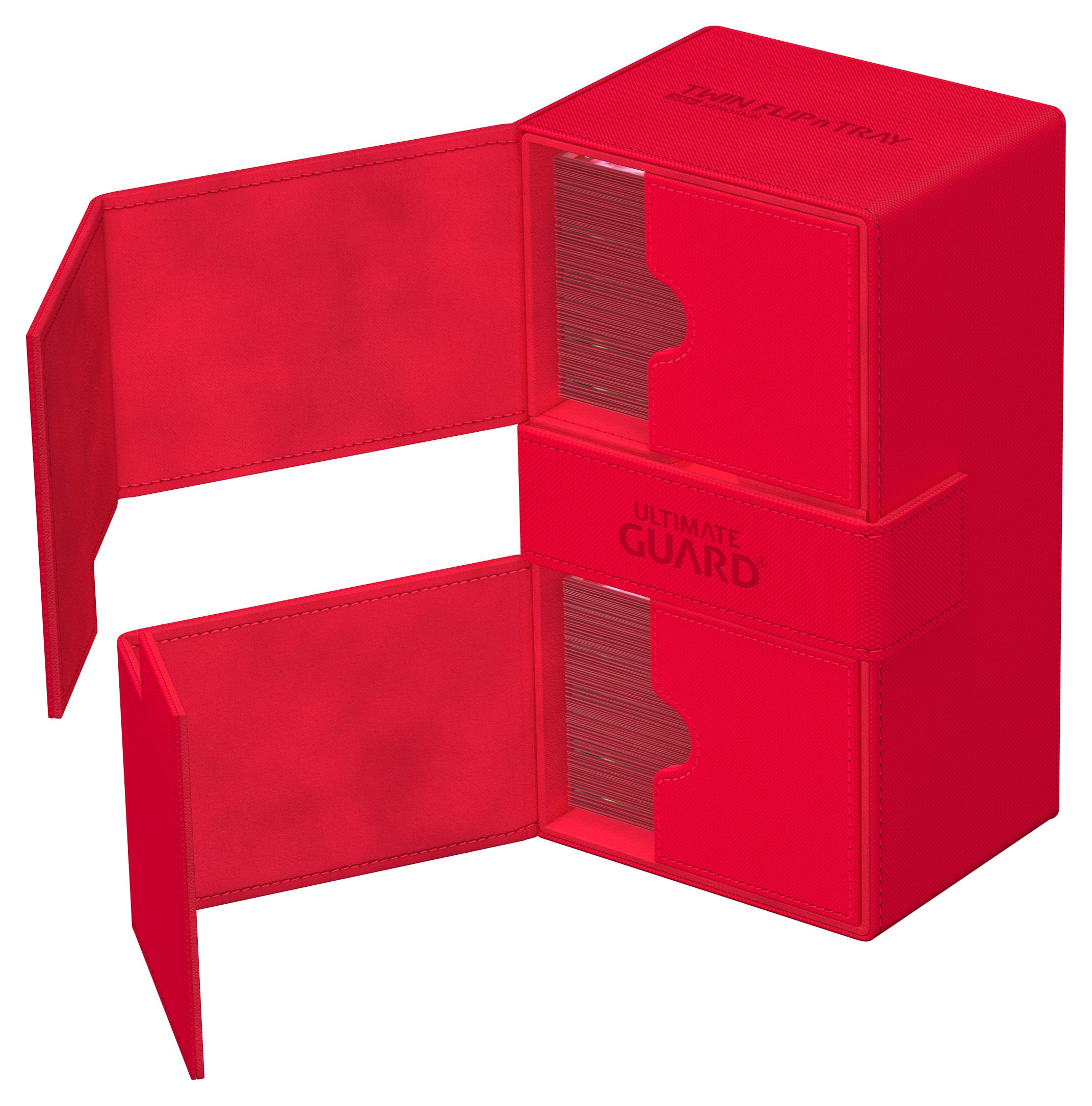 Ultimate Guard - Twin Flip’N’Tray Xenoskin 200+ Monocolour Red