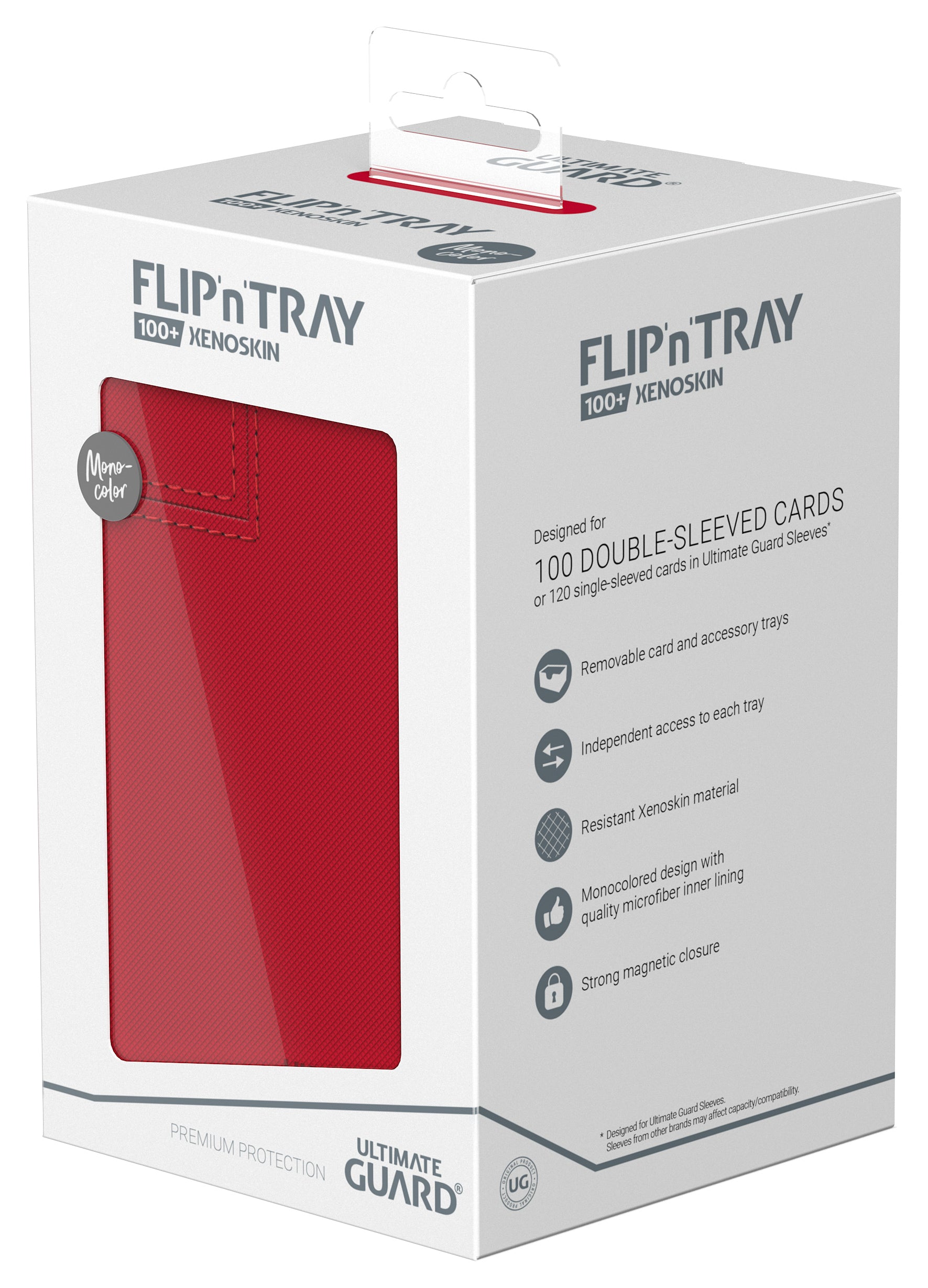 Ultimate Guard - Flip’N’Tray Xenoskin 100+ Monocolour Red