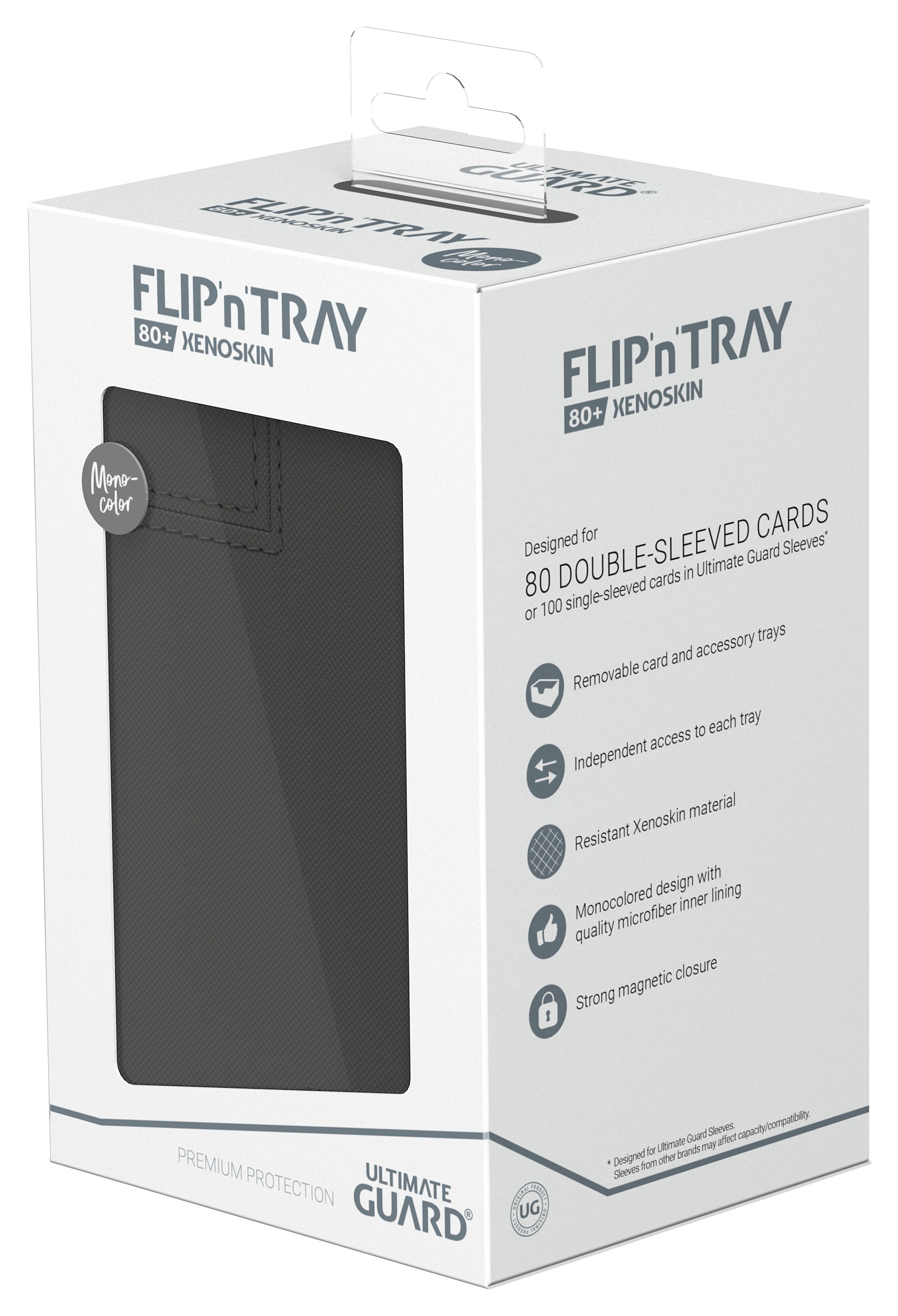 Ultimate Guard - Twin Flip’N’Tray Xenoskin 80+ Monocolour Grey