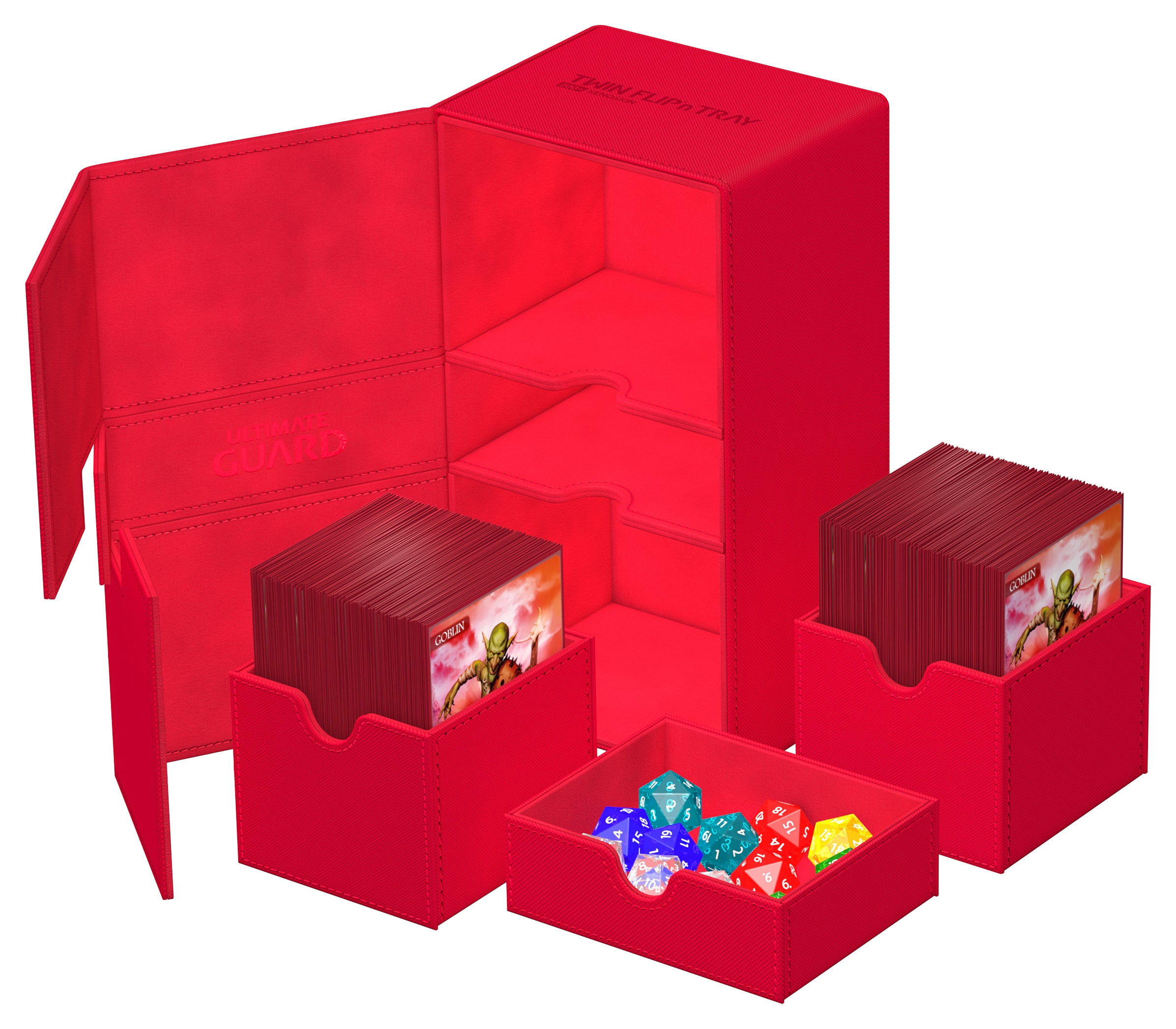 Ultimate Guard - Twin Flip’N’Tray Xenoskin 200+ Monocolour Red