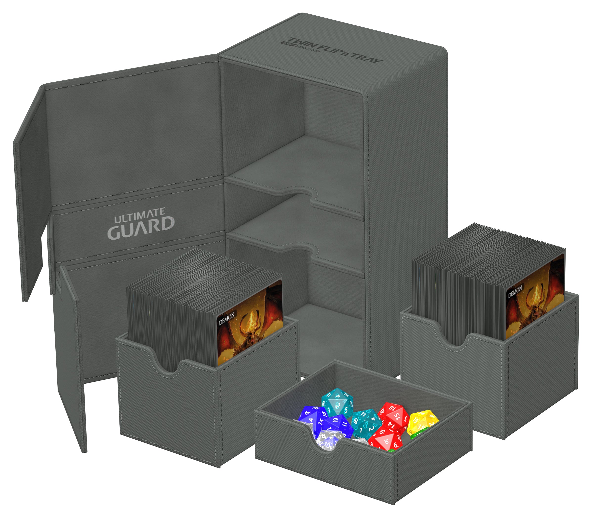 Ultimate Guard - Twin Flip’N’Tray Xenoskin 200+ Monocolour Grey