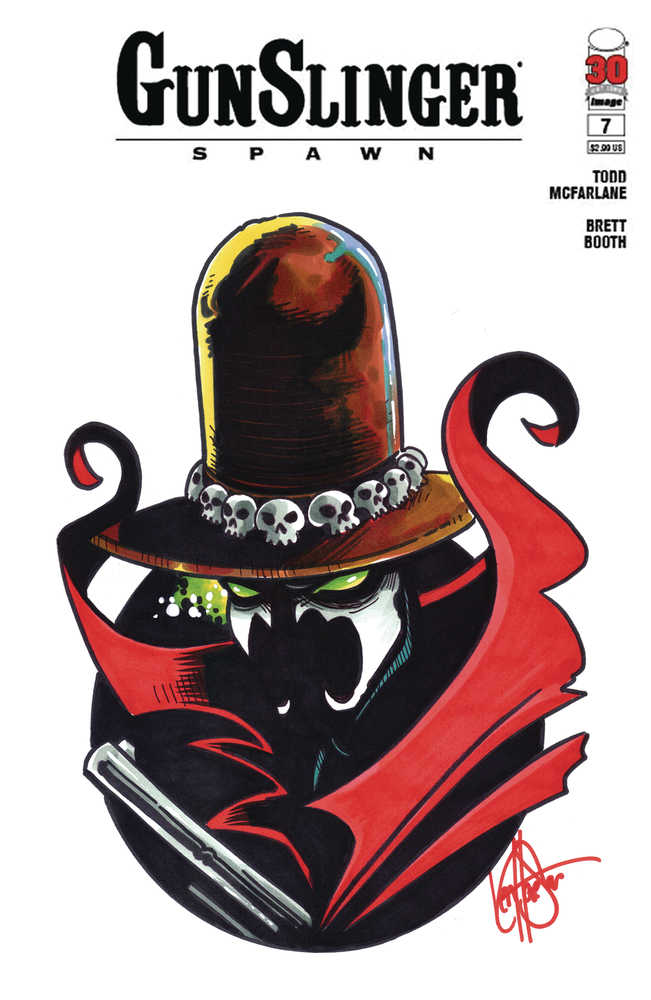 Df Gunslinger Spawn #7 Haeser Signed Color Spawn Sketch
