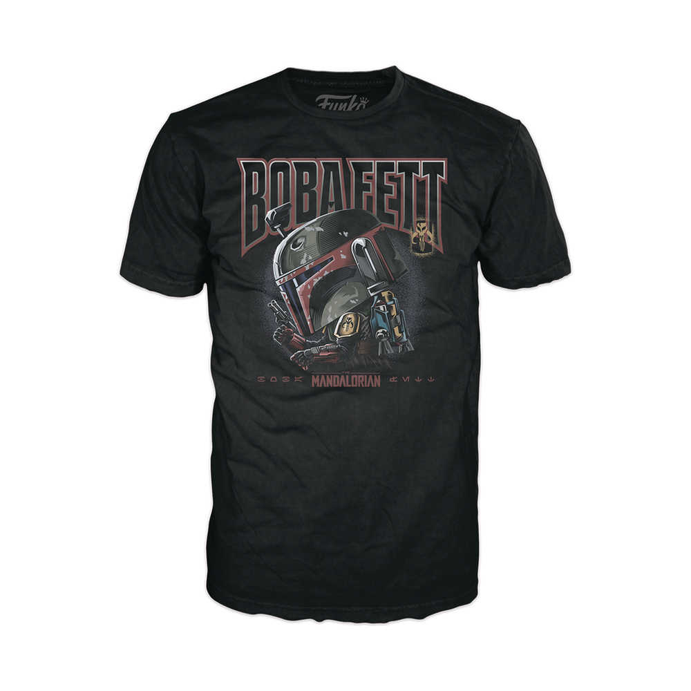 Pop & Tee Star Wars Boba Fett Vinyl Figure T-Shirt L